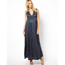 Image 1 of French Connection Maternity Drape Maxi Dress